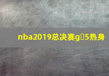 nba2019总决赛g 5热身